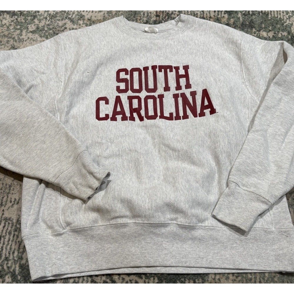 Champion Reverse Weave South Carolina Gamecocks Sweatshirt Gray Crewneck Medium